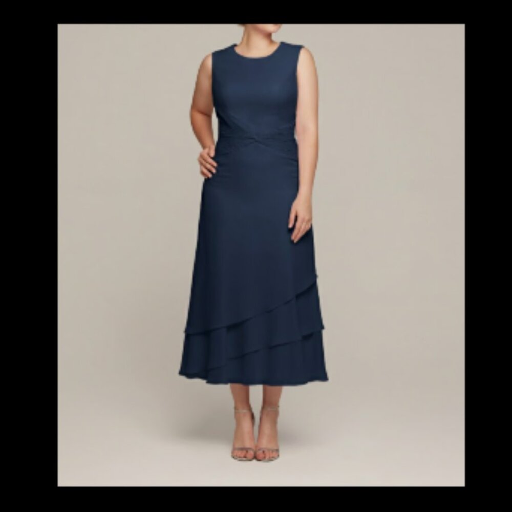 AW MOTHER OF THE BRIDE DRESS WITH SHEER CARDIGAN